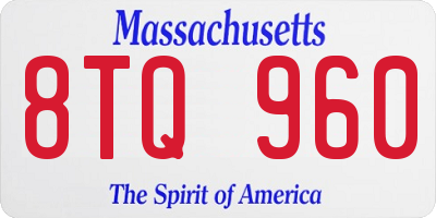 MA license plate 8TQ960