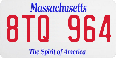MA license plate 8TQ964