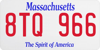 MA license plate 8TQ966