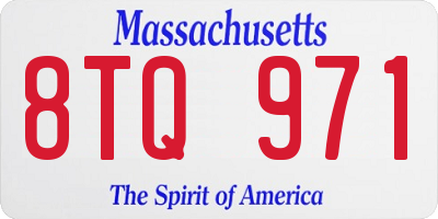 MA license plate 8TQ971