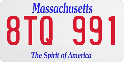 MA license plate 8TQ991