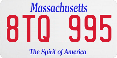 MA license plate 8TQ995