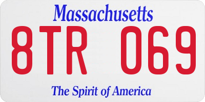 MA license plate 8TR069