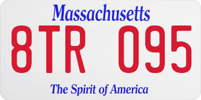 MA license plate 8TR095