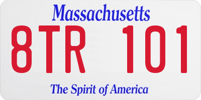 MA license plate 8TR101