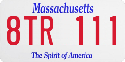 MA license plate 8TR111