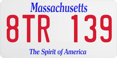 MA license plate 8TR139