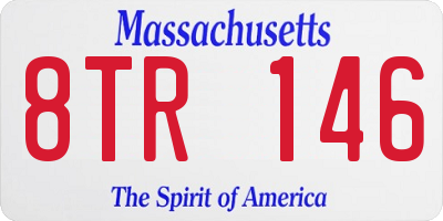 MA license plate 8TR146