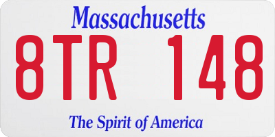 MA license plate 8TR148