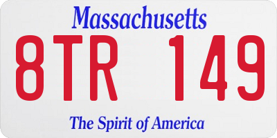 MA license plate 8TR149