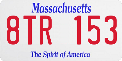 MA license plate 8TR153