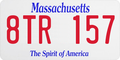 MA license plate 8TR157