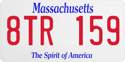 MA license plate 8TR159