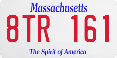 MA license plate 8TR161
