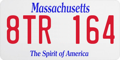 MA license plate 8TR164
