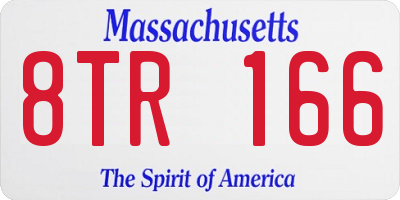 MA license plate 8TR166