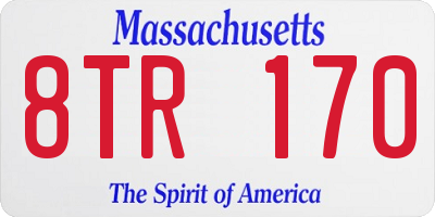 MA license plate 8TR170