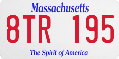 MA license plate 8TR195