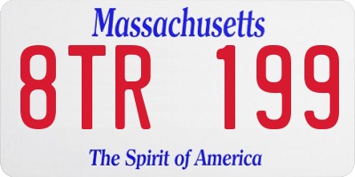 MA license plate 8TR199