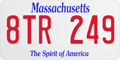 MA license plate 8TR249