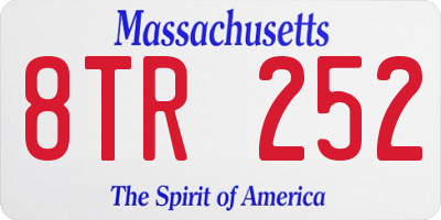 MA license plate 8TR252
