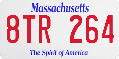 MA license plate 8TR264
