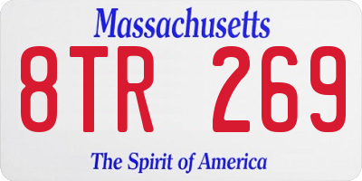 MA license plate 8TR269