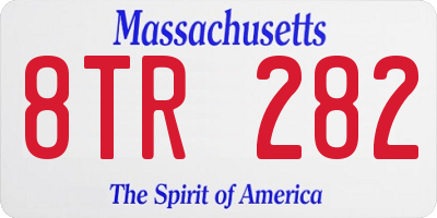 MA license plate 8TR282