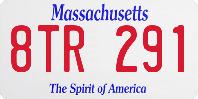 MA license plate 8TR291