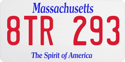 MA license plate 8TR293
