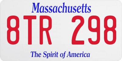 MA license plate 8TR298
