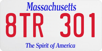 MA license plate 8TR301