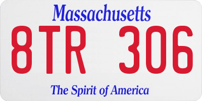 MA license plate 8TR306