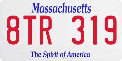 MA license plate 8TR319