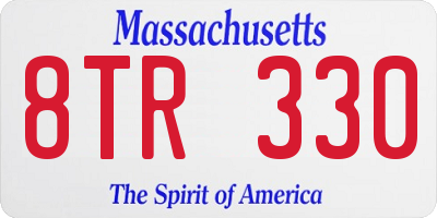 MA license plate 8TR330