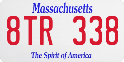 MA license plate 8TR338
