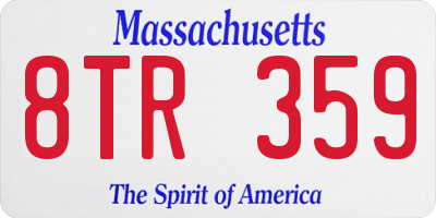 MA license plate 8TR359