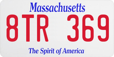MA license plate 8TR369