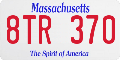 MA license plate 8TR370