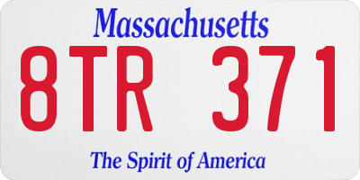 MA license plate 8TR371