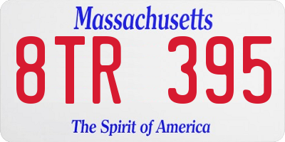MA license plate 8TR395