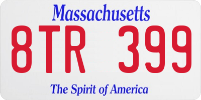 MA license plate 8TR399