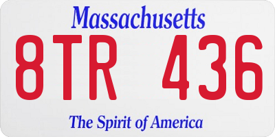 MA license plate 8TR436