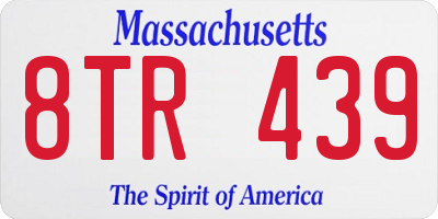 MA license plate 8TR439