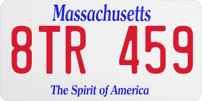 MA license plate 8TR459