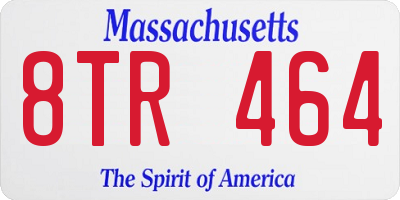 MA license plate 8TR464