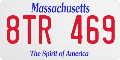 MA license plate 8TR469