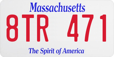 MA license plate 8TR471