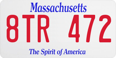 MA license plate 8TR472