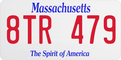 MA license plate 8TR479